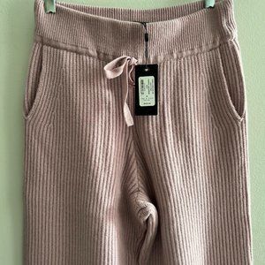 Rag & Bone 100% cashmere ribbed lavender joggers